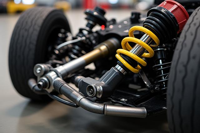 Sistema di sospensioni sportive con ammortizzatore e molla coilovers
